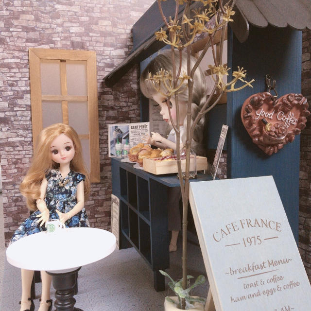 リカちゃんハウス cafeスタイル 1/6ドールハウス ハンドメイドのぬいぐるみ/人形(その他)の商品写真