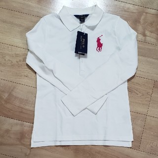 ポロラルフローレン(POLO RALPH LAUREN)のRALPH LAUREN　白ポロシャツ長袖150(Tシャツ/カットソー)