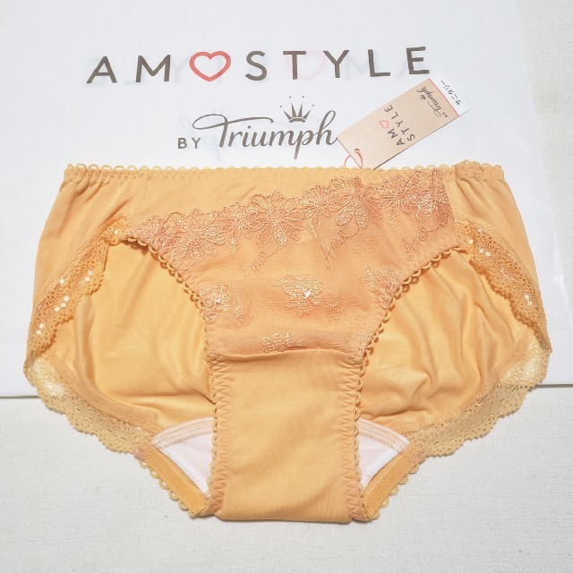 Triumph(トリンプ)の【ラスト1】トリンプAMO'S STYLE 花柄レース サニタリーL オレンジ レディースの下着/アンダーウェア(ショーツ)の商品写真