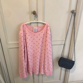 ロキエ(Lochie)のvintagethermal pink ピンク花柄サーマルカットソー(カットソー(長袖/七分))