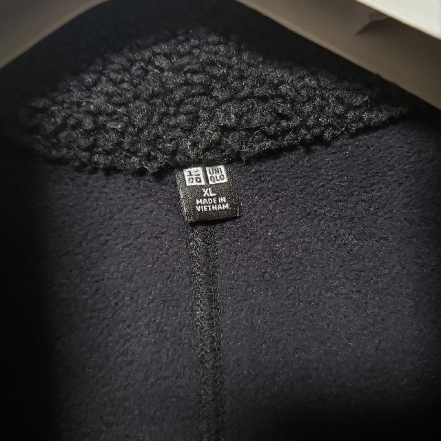 UNIQLO(ユニクロ)のUNIQLO　ユニクロ　ボア　コート　XL 美品　ブラック レディースのジャケット/アウター(ロングコート)の商品写真