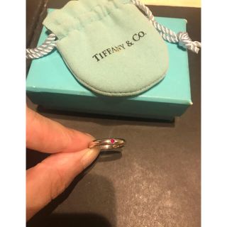 ティファニー(Tiffany & Co.)のティファニー シルバー バンドリング  ルビー7号(リング(指輪))