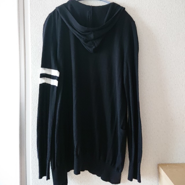 AZUL by moussy(アズールバイマウジー)のアズール バイ マウジー カーディガン 綿ニット M 黒 MOUSSY レディースのトップス(カーディガン)の商品写真