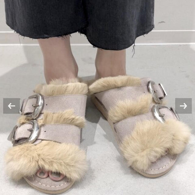 サンダル新品●CAMINANDO DOUBLE STRAP FUR SANDAL●