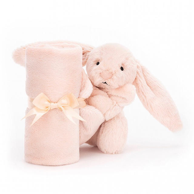 kashwere(カシウエア)のjellycat  バシュフルバニー ピンク ミニブランケット キッズ/ベビー/マタニティのこども用ファッション小物(おくるみ/ブランケット)の商品写真