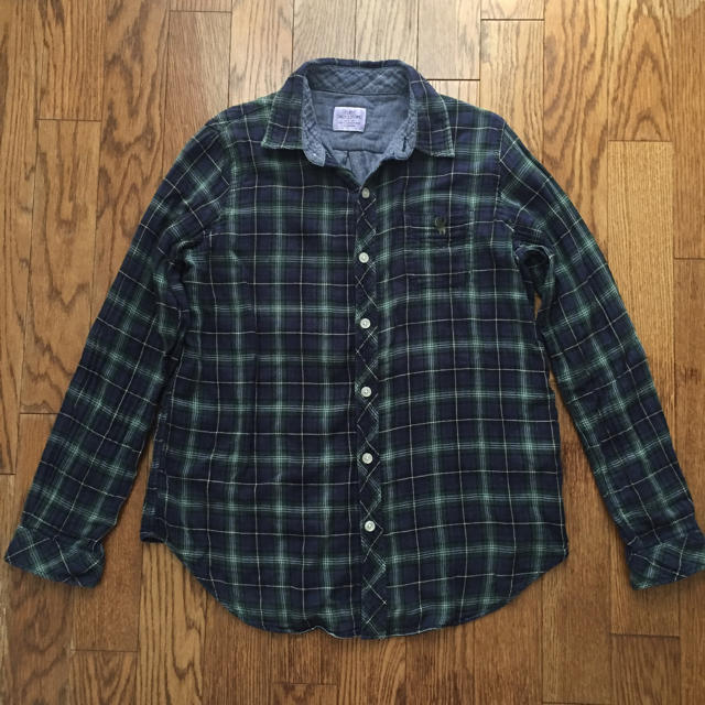 coen(コーエン)のCoenコットンガーゼチェックシャツMネイビー×グリーン レディースのトップス(シャツ/ブラウス(長袖/七分))の商品写真