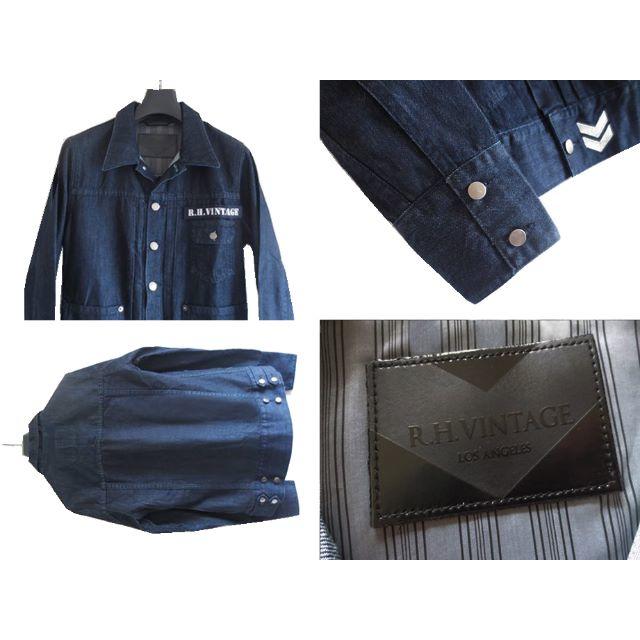定価7.6万 R.H.VINTAGE ロゴパッチ デニムジャケット Gジャン 1 | www
