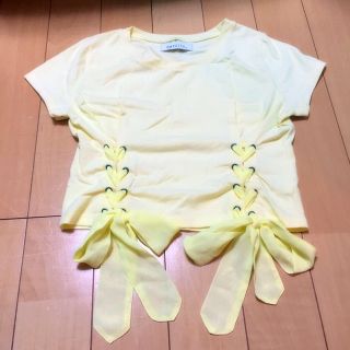 ダズリン(dazzlin)のダズリン編み上げデザインTシャツ(Tシャツ(半袖/袖なし))