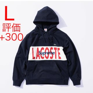 Supreme × Lacoste Logo Panel Hooded 赤 L