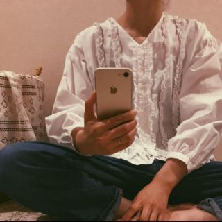 ロキエ(Lochie)のfrance vintage blouse.(シャツ/ブラウス(長袖/七分))