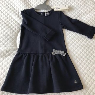 プチバトー(PETIT BATEAU)のプチバトー リボン付きワンピース(ワンピース)