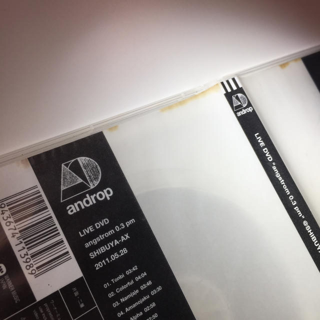 【値下げ】androp LIVE DVD angstrom 0.3 pm エンタメ/ホビーのDVD/ブルーレイ(ミュージック)の商品写真