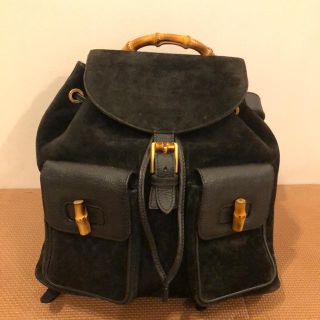 グッチ(Gucci)の大島様専用　GUCCI スエード バンブー リュック　(リュック/バックパック)