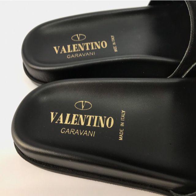 VALENTINI(バレンティーニ)のVALENTINO スリッポン　サンダル　黒　ヴァレンティノ レディースの靴/シューズ(スリッポン/モカシン)の商品写真