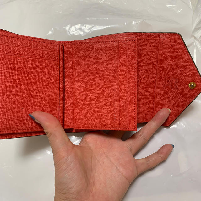MCM(エムシーエム)のMCM  二つ折り財布  ★ベージュ×サーモンピンク レディースのファッション小物(財布)の商品写真