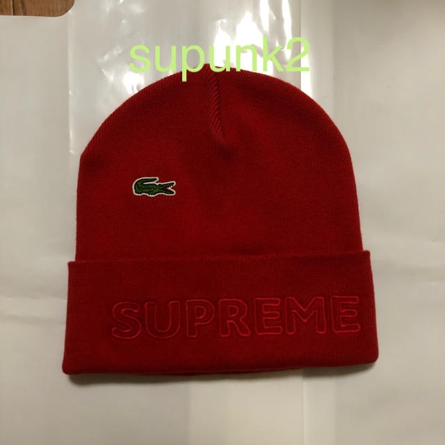 メンズSupreme 19FW LACOSTE Beanie green