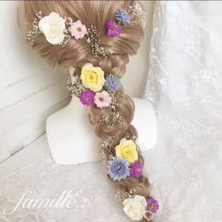 大人気 ラプンツェル風ヘッドドレス パープル 紫系・髪飾り