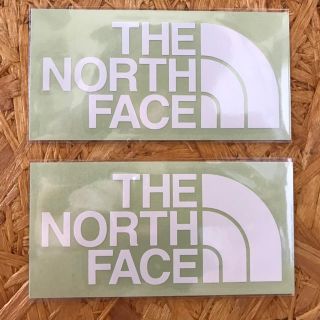 ザノースフェイス(THE NORTH FACE)のノースフェイス カッティングステッカー 白 2枚 正規品(その他)