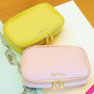 フルラ(Furla)のMORE 5月 付録 フルラ ジュエリーポーチ  ピンク+ライム(ファッション)