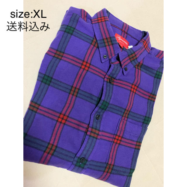 Tartan Flannel Shirt_Purple_XLARGE