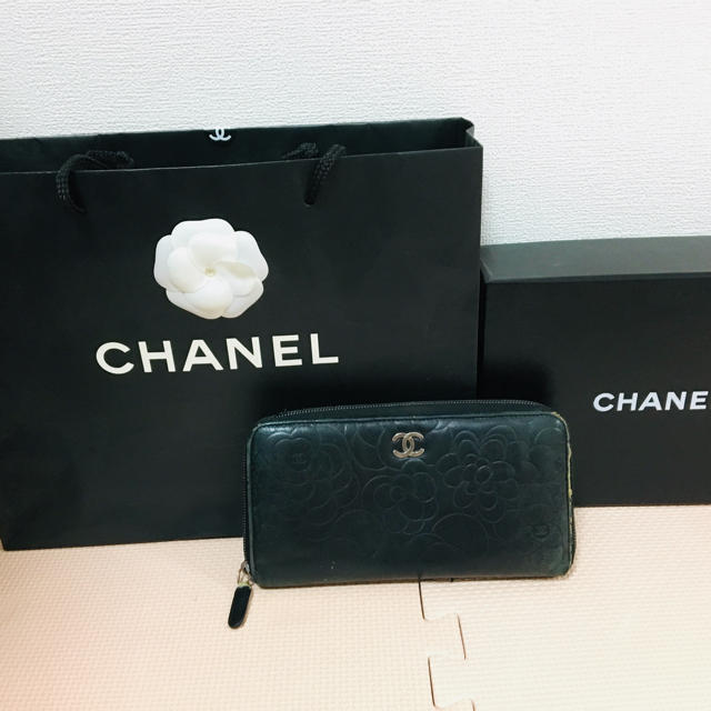 CHANEL カメリア　長財布　値下げ！