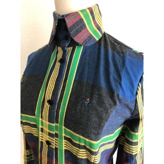 Vivienne Westwood - レア メトロポリタンチェック ネイビー 高襟