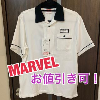 マーベル(MARVEL)の【新品未使用】MARVEL 襟付き ツイル刺繍 シャツ(Tシャツ/カットソー(半袖/袖なし))