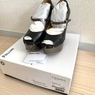 ペリーコ(PELLICO)のPOLLINI ポリーニ パンプス 黒 37(サンダル)