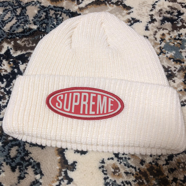 supreme ニット帽 ホワイト