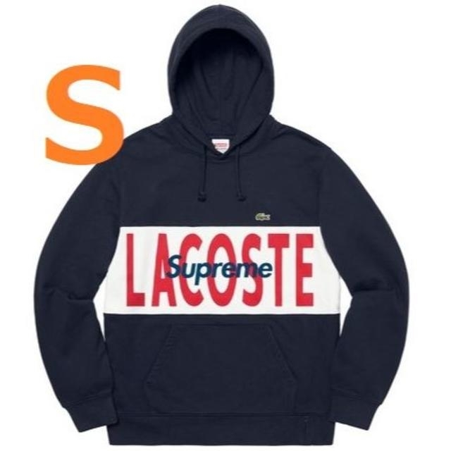 Supreme LACOSTE Hooded Sweatshirt Navy S