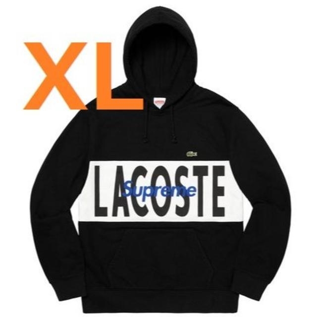 Supreme LACOSTE Hooded Sweatshirt Black