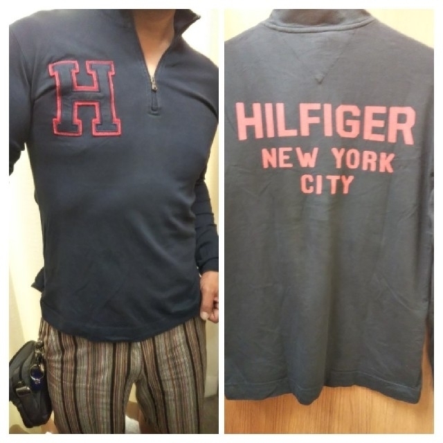 TOMMY HILFIGER(トミーヒルフィガー)のTOMMY HILFIGER WILD VINTAGEハーフジップロングＴシャツ メンズのトップス(Tシャツ/カットソー(七分/長袖))の商品写真