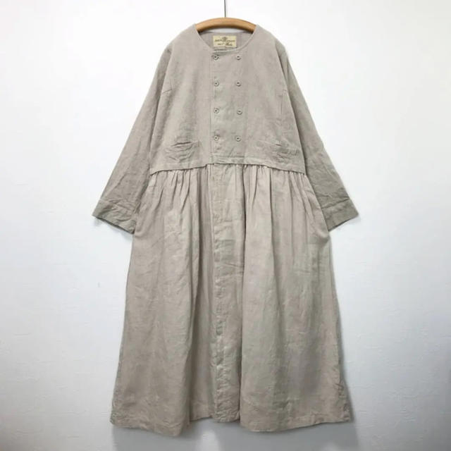 nest Robe(ネストローブ)のネストローブ（nest robe）リネン ダブルブレスト切替ワンピース レディースのワンピース(ロングワンピース/マキシワンピース)の商品写真