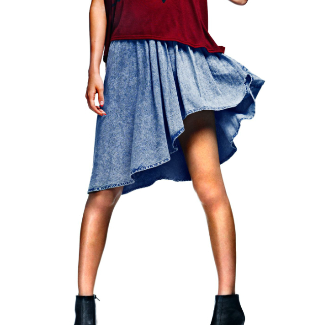 アンバランスすかーと レディースのスカート(ひざ丈スカート)の商品写真