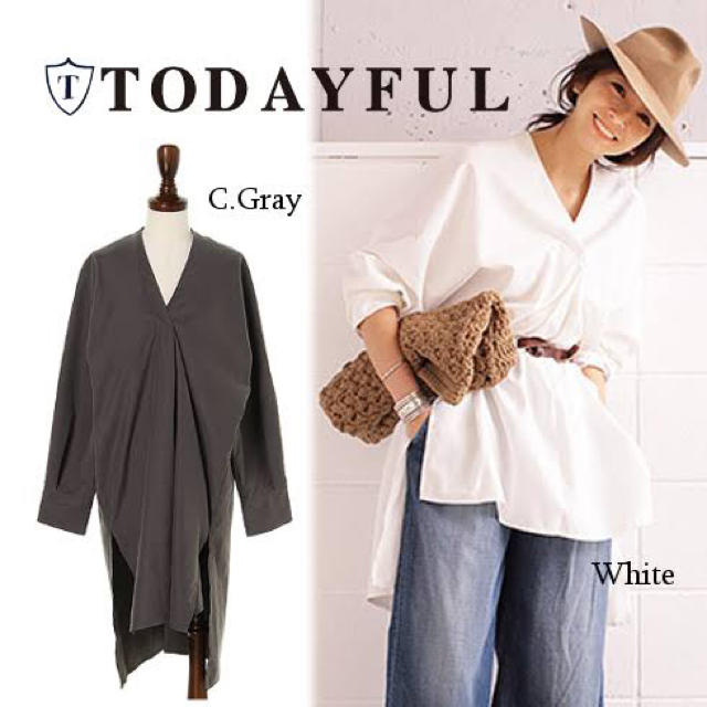 TODAYFUL(トゥデイフル)の【SALE】todayful Vネックシャツチュニック レディースのトップス(チュニック)の商品写真