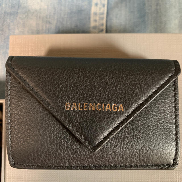 新品未使用 BALENCIAGA Papier Mini Wallet ブラック - 財布