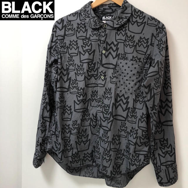 BLACK COMME des GARCONS(ブラックコムデギャルソン)のBLACK COMME des GARCONS 丸襟 総柄シャツ メンズのトップス(シャツ)の商品写真