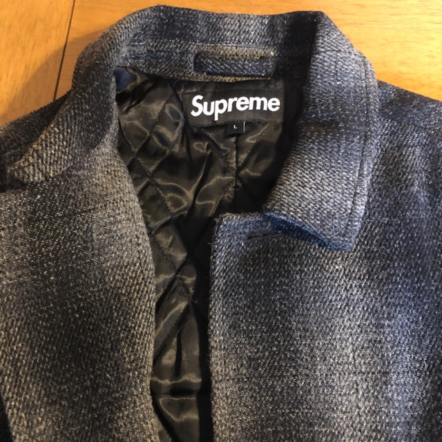 Supreme Shadow Plaid Wool Over CoatカラーBlack ...