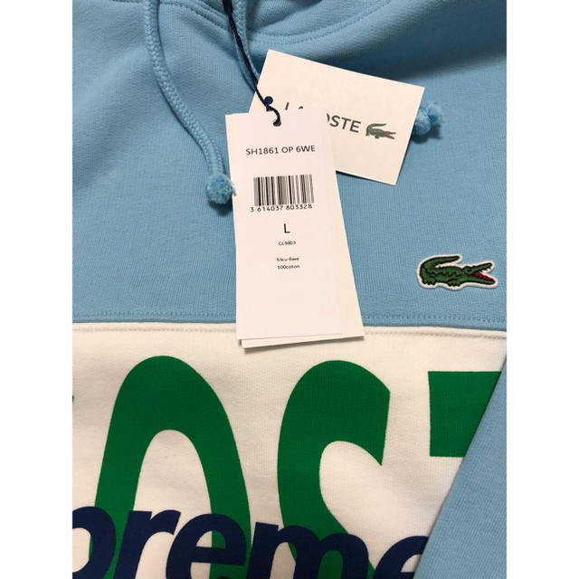 Lacoste logo panel hooded sweatshirt