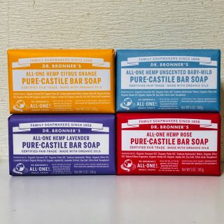 ドクターブロナー(Dr.Bronner)の【ぽちこさん専用】ドクターブロナー マジックソープバー4個セット(ボディソープ/石鹸)