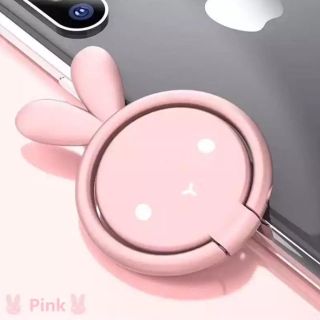 うさぎのスマホリング バンカーリング リングスタンド ピンク(その他)