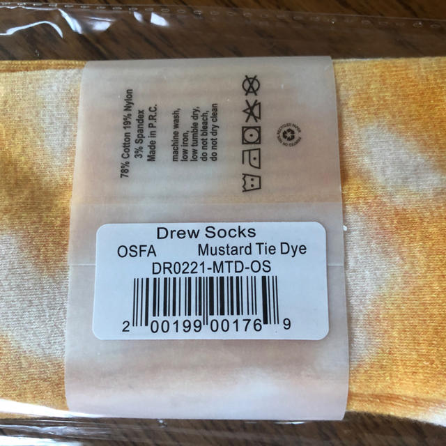 Supreme(シュプリーム)のDrew Socks - Mustard Tie Dye  最終値下げ メンズのレッグウェア(ソックス)の商品写真