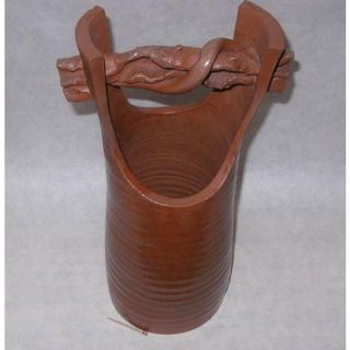 田島万古焼「手桶型花器(特大)」勝三作【 送料確認用出品 】 田島万古焼「手桶型花器(特大)」勝三作【 送料確認用出品 】