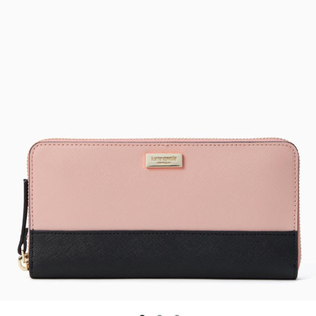 ケイトスペード  kate spade 長財布 ブラックxピンク