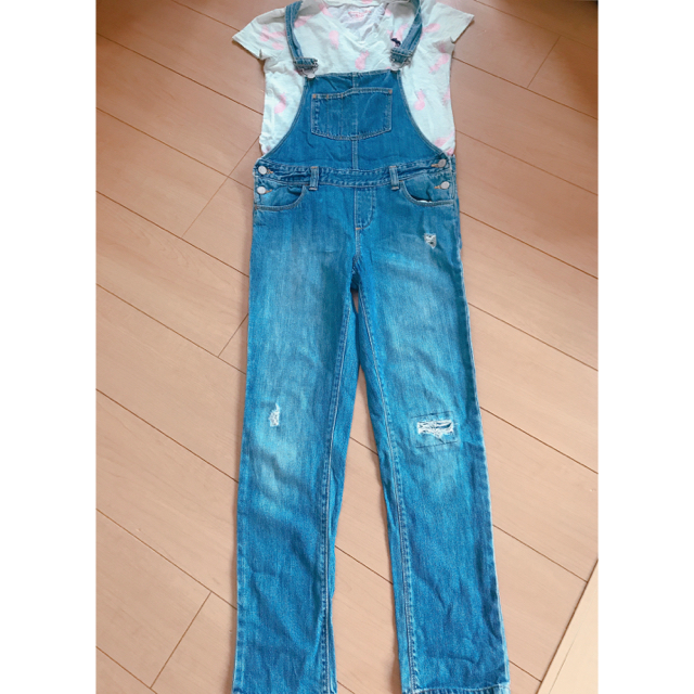 Old Navy(オールドネイビー)の良品 OLDNAVY  Kids サロペ オーバーオール 150程度 キッズ/ベビー/マタニティのキッズ服女の子用(90cm~)(パンツ/スパッツ)の商品写真