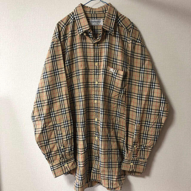 90s L バーバリー ノバチェック BURBERRY ポロシャツ ニット-