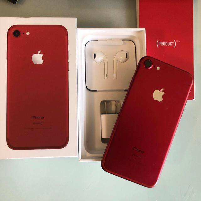 iPhone 7 Red 128 GB SIMフリースマホ/家電/カメラ