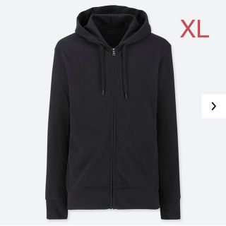 ユニクロ(UNIQLO)のユニクロ MEN エアリズム UVカット フルジップパーカ XL／ブラック 新品(パーカー)