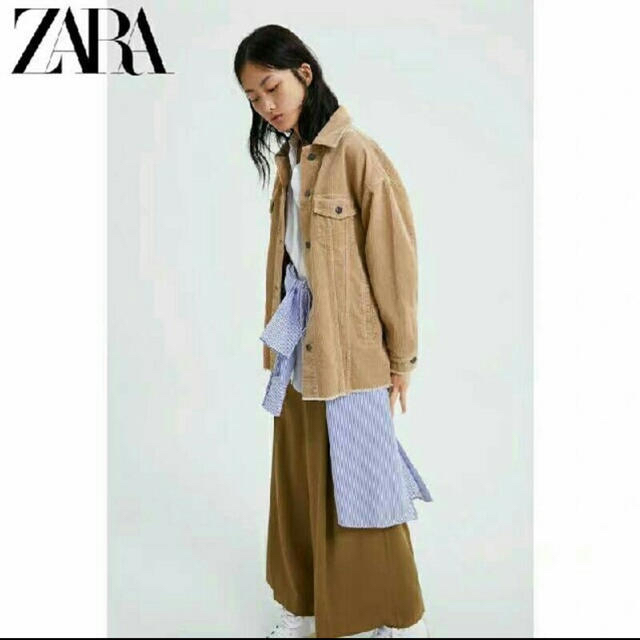 ZARA コーデュロイジャケット　ベージュ