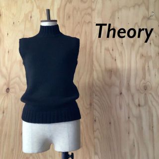 セオリー(theory)のTheory ノースリーブ ニット ハイネック ブラック(ニット/セーター)